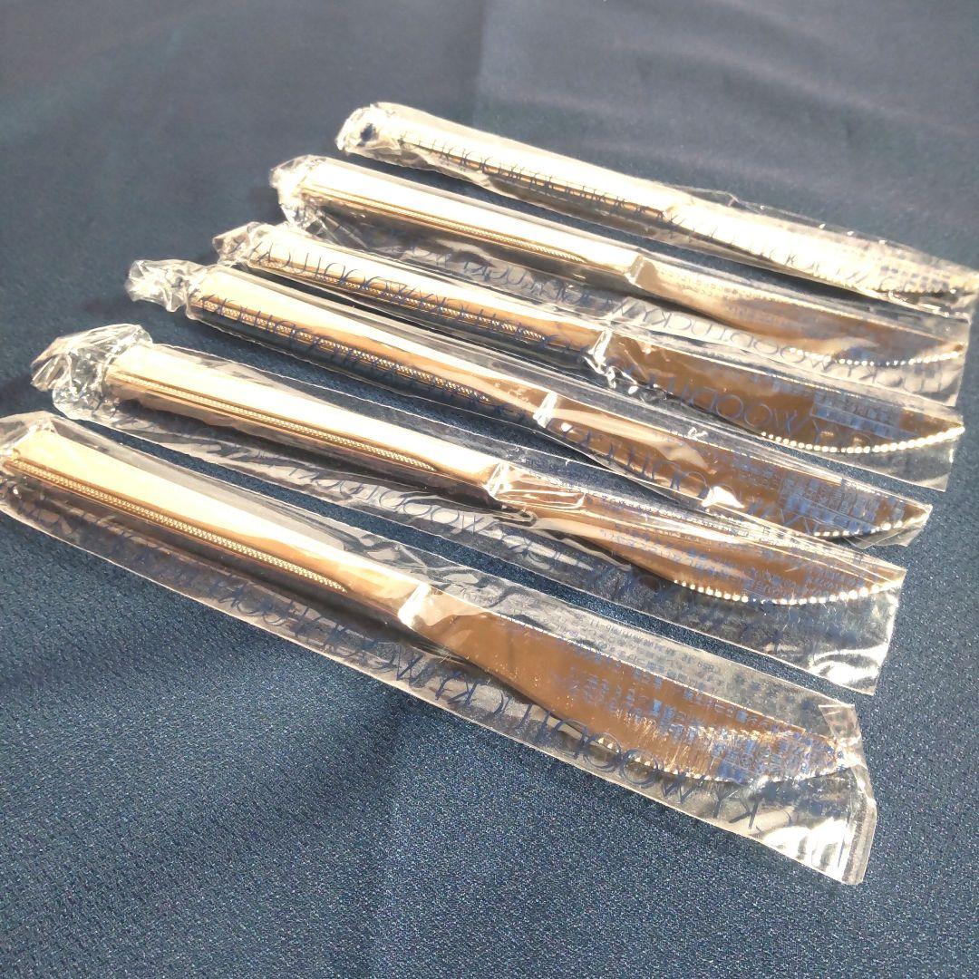 新品 ラッキーウッド 18-12 ロマンス デザート ディナーナイフ 6本