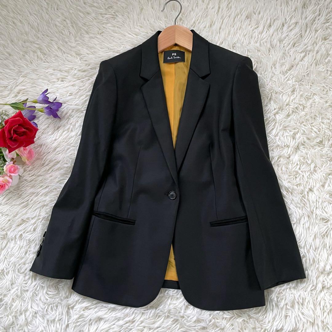 PS Paul Smith ブラックスカートスーツセットアップ上下裏地総柄