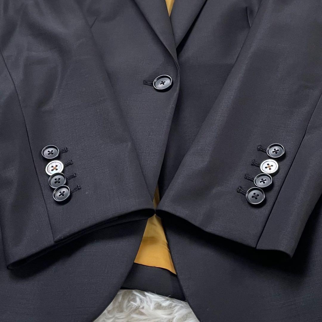 PS Paul Smith ブラックスカートスーツセットアップ上下裏地総柄