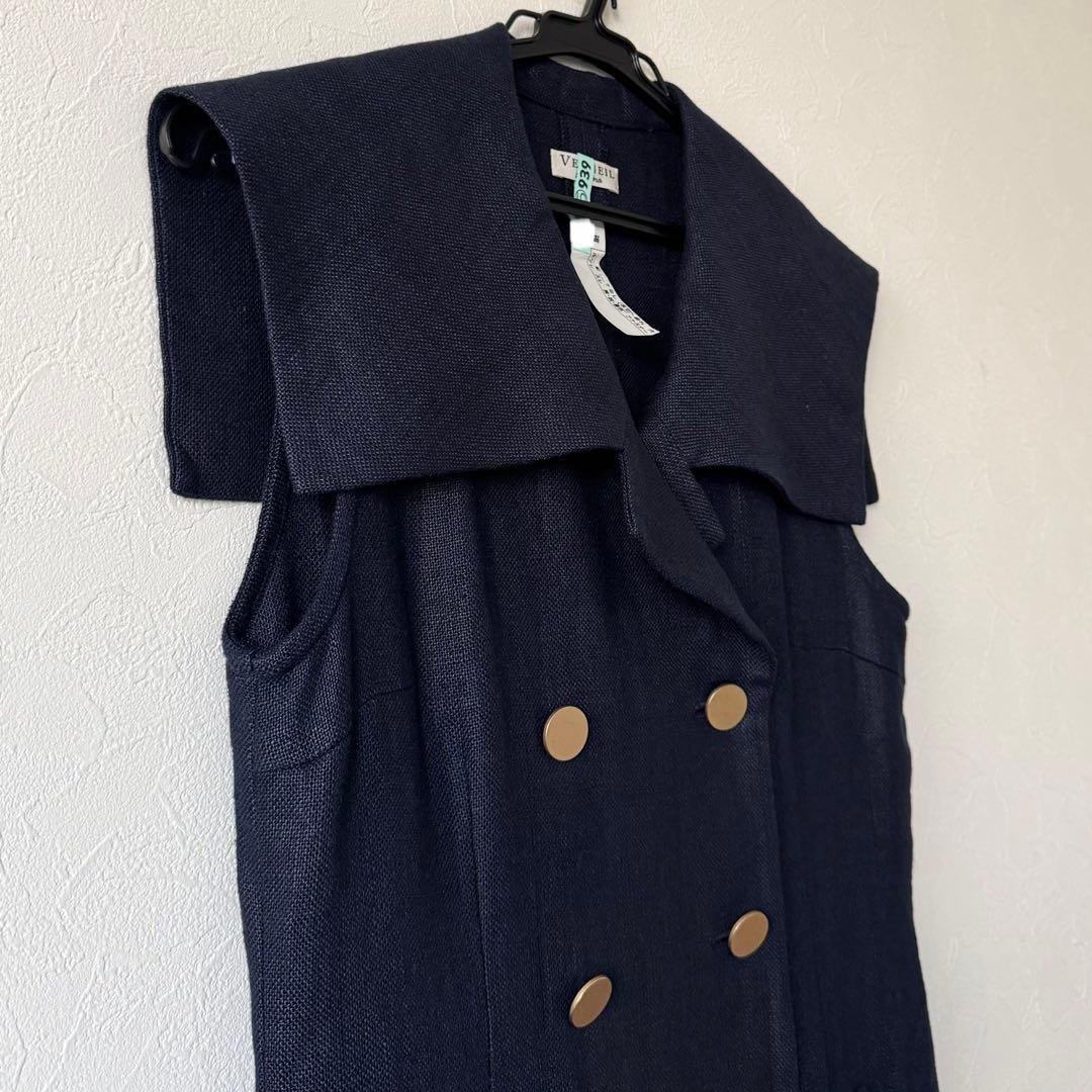 VERMEIL par iena 21SS リネンセーラーカラーワンピース