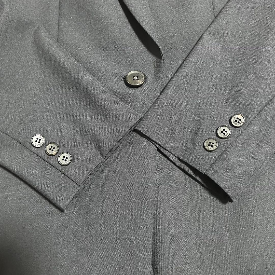 バーバリーロンドン スカートスーツ カシミヤ 42号 濃紺 大きめ