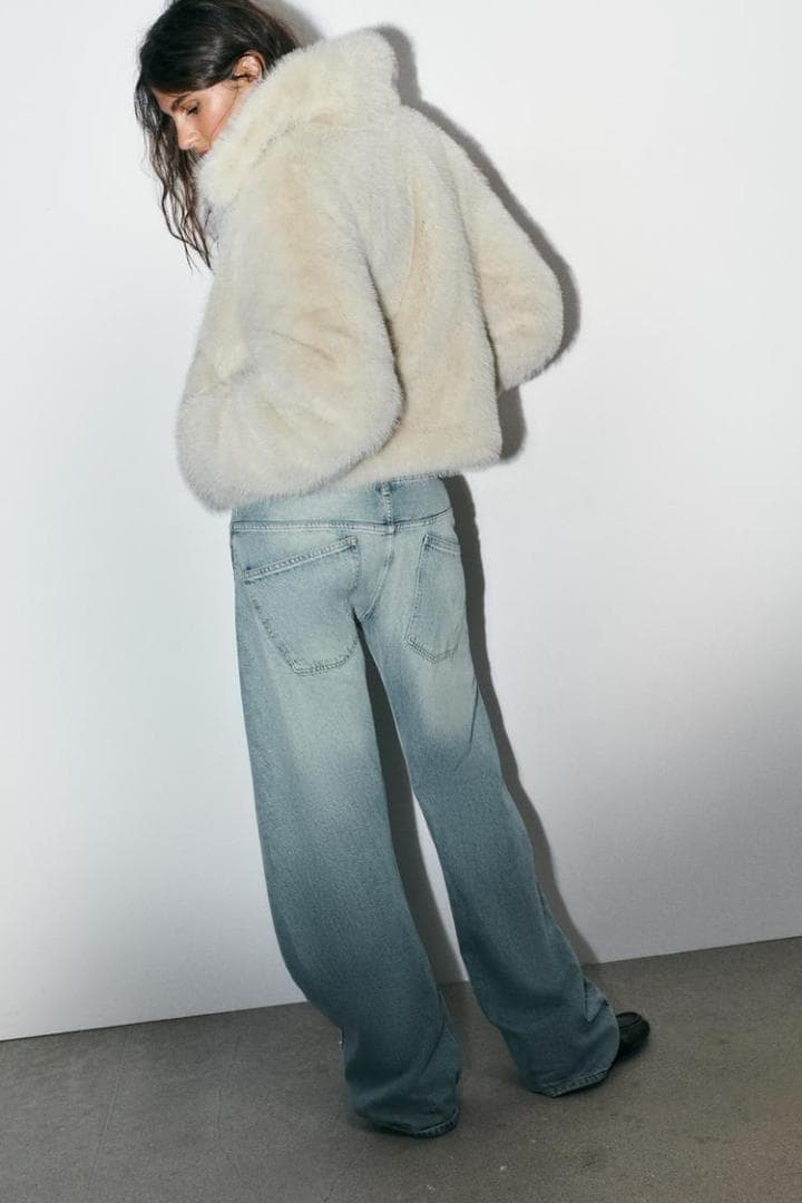 ZARA ザラ ショートフェイクファーコート S