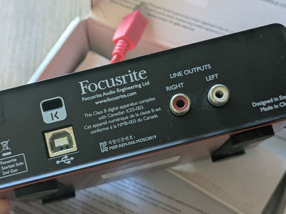 DTM・DAW Focusrite Scarlett Solo