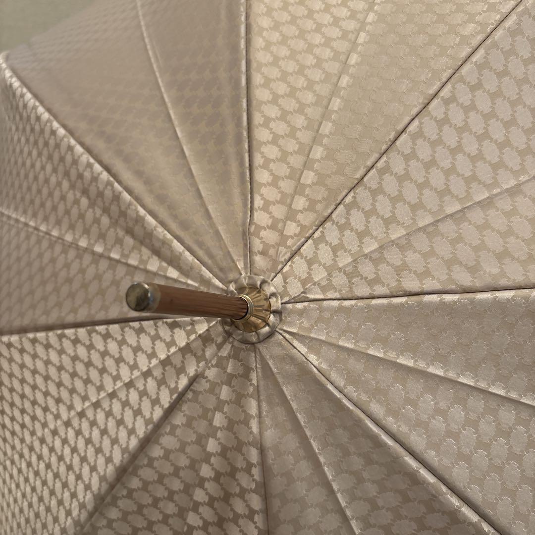 CELINE セリーヌ マカダム トリオンフ 総柄 ゴールド 長傘 レディース