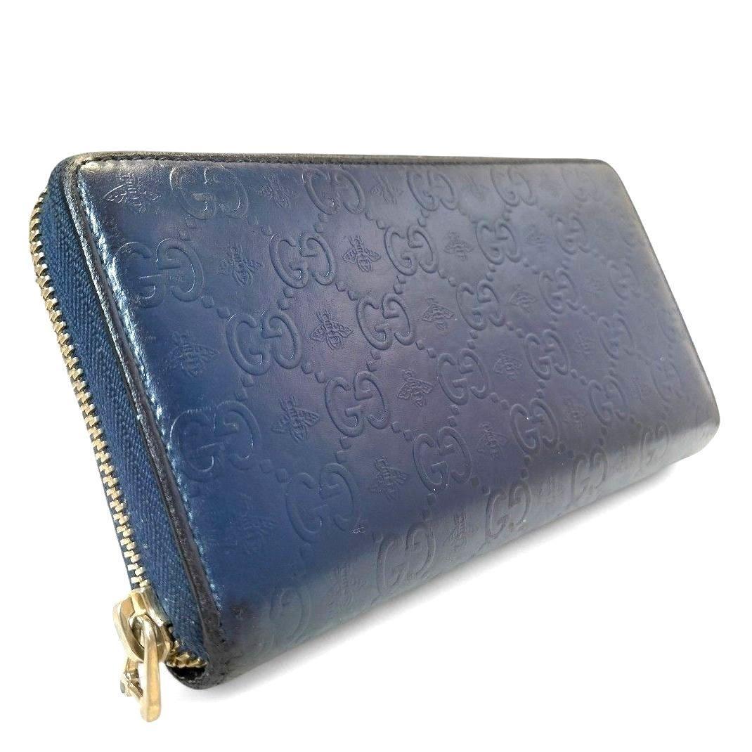 長財布 GG エンボス ラウンドファスナー レザー アニマリエ ビー グッチ