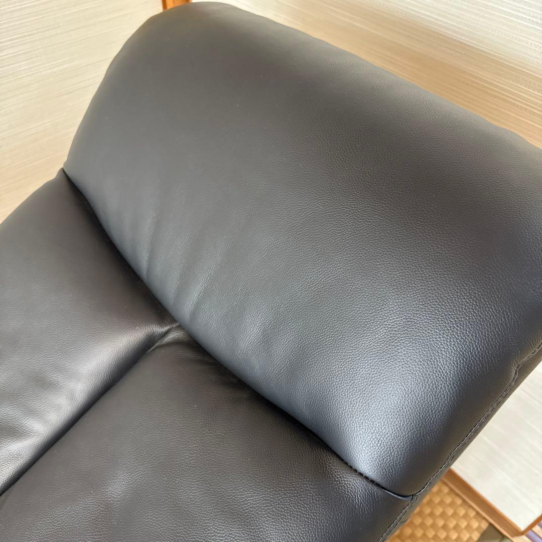 ニトリ 1人用電動リクライニングソファ・コンフェ革BK（黒）