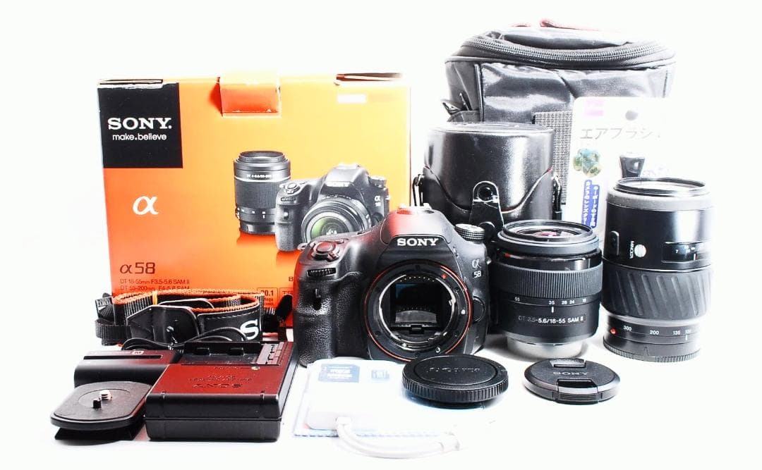 SONY α58✨一眼レフカメラ✨スマホ転送　初心者おすすめ　ダブルズームキット