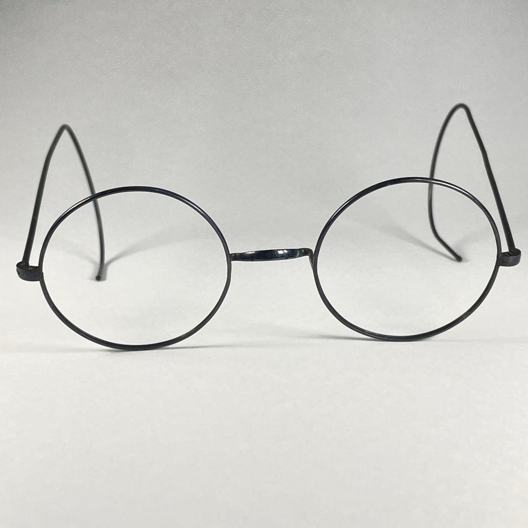 1920s K20刻印 10g 丸メガネ 一山 ビンテージフレーム 巻つる