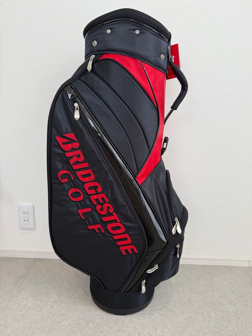 BRIDGESTONE キャディバッグ ブラック/レッド ゴルフバッグ