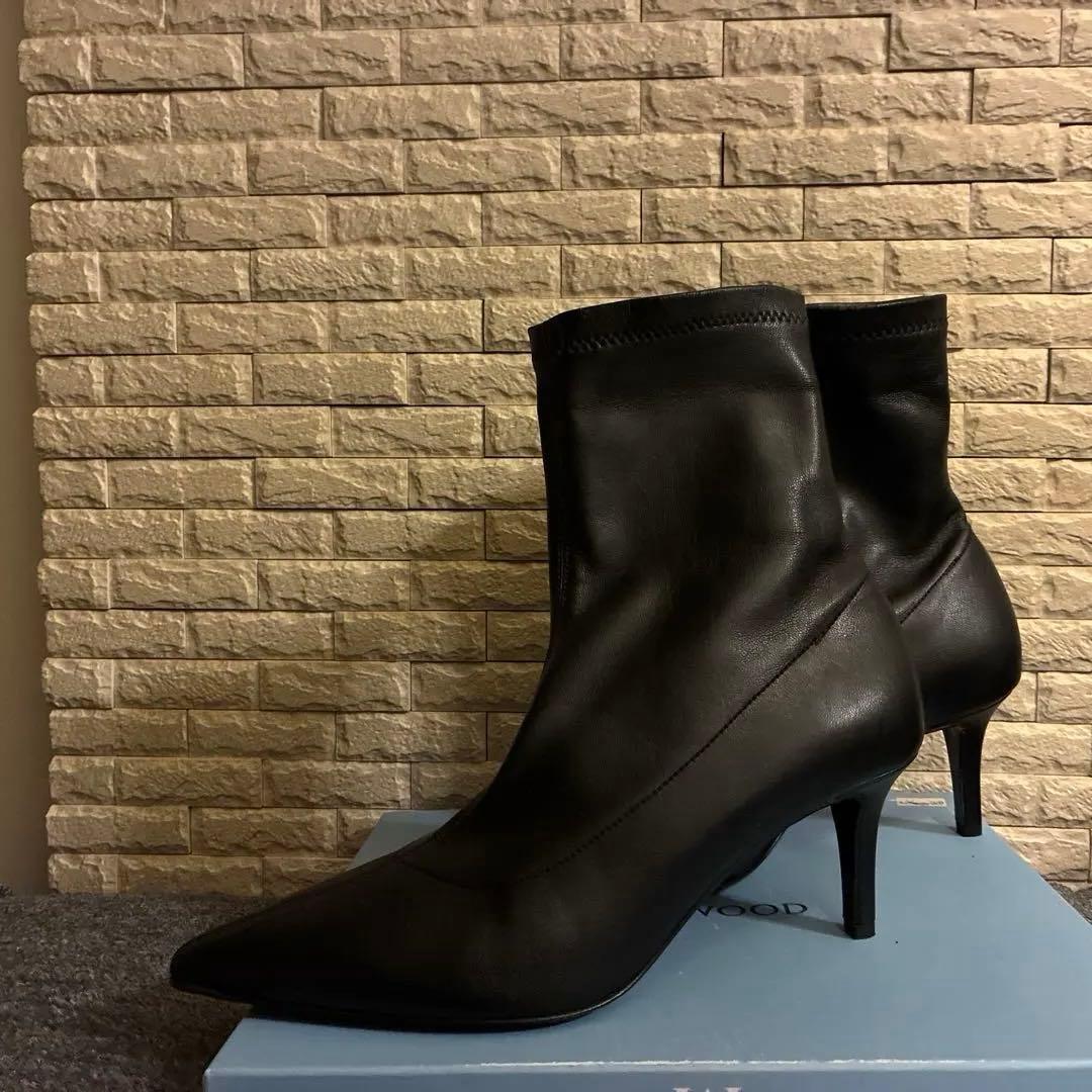 ファビオルスコーニ　レザー ポインテッドトゥブーツ 37 試着のみ