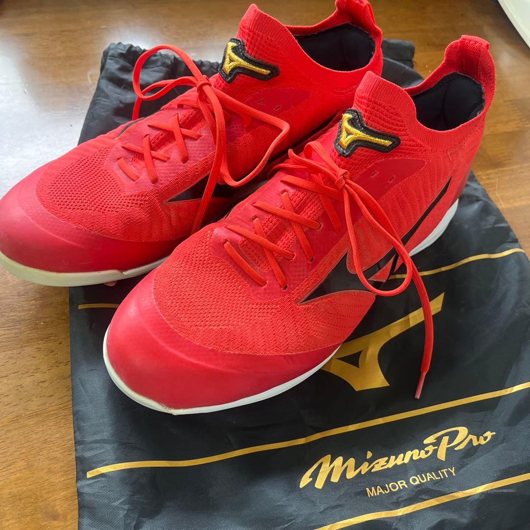 限定品MizunoPro レッド スパイク 収納袋付き
