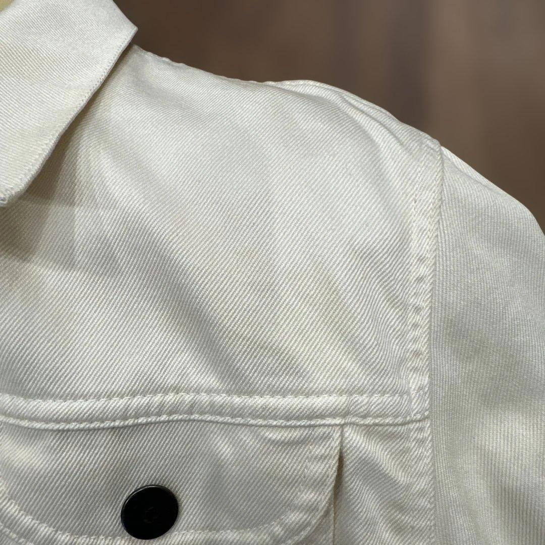 GUCCI ホワイト クロップドデニムジャケット