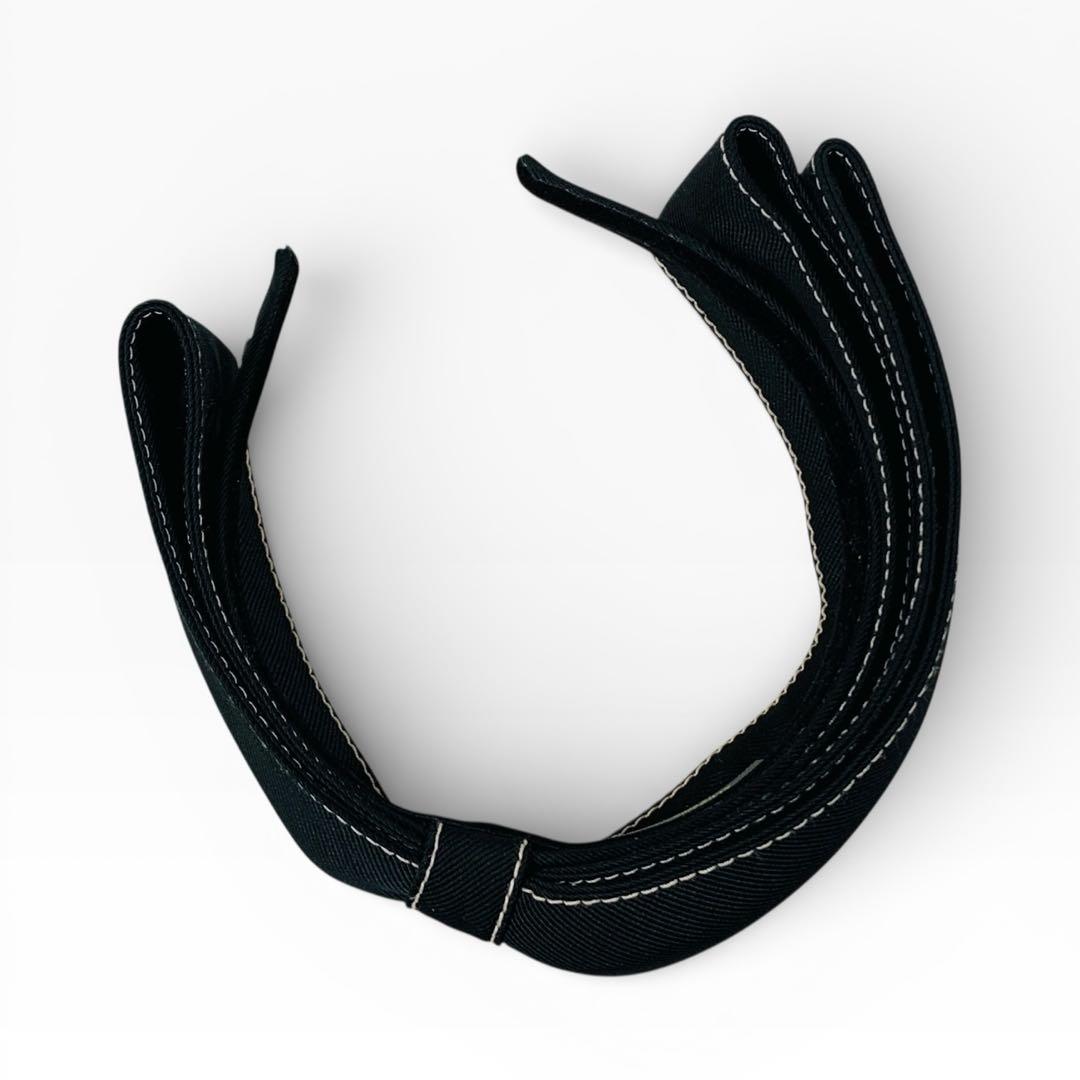 美品　Alexandredeparis ヘアカチューシャ リボン ステッチ　黒