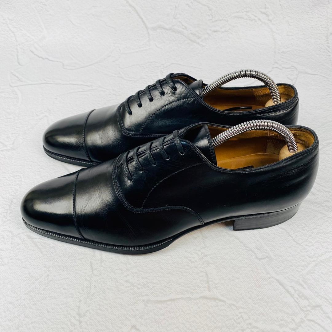 ク*バ様 【希少】ヒデタカ フカヤ 40周年 ストレート 内羽根 黒 39 シー