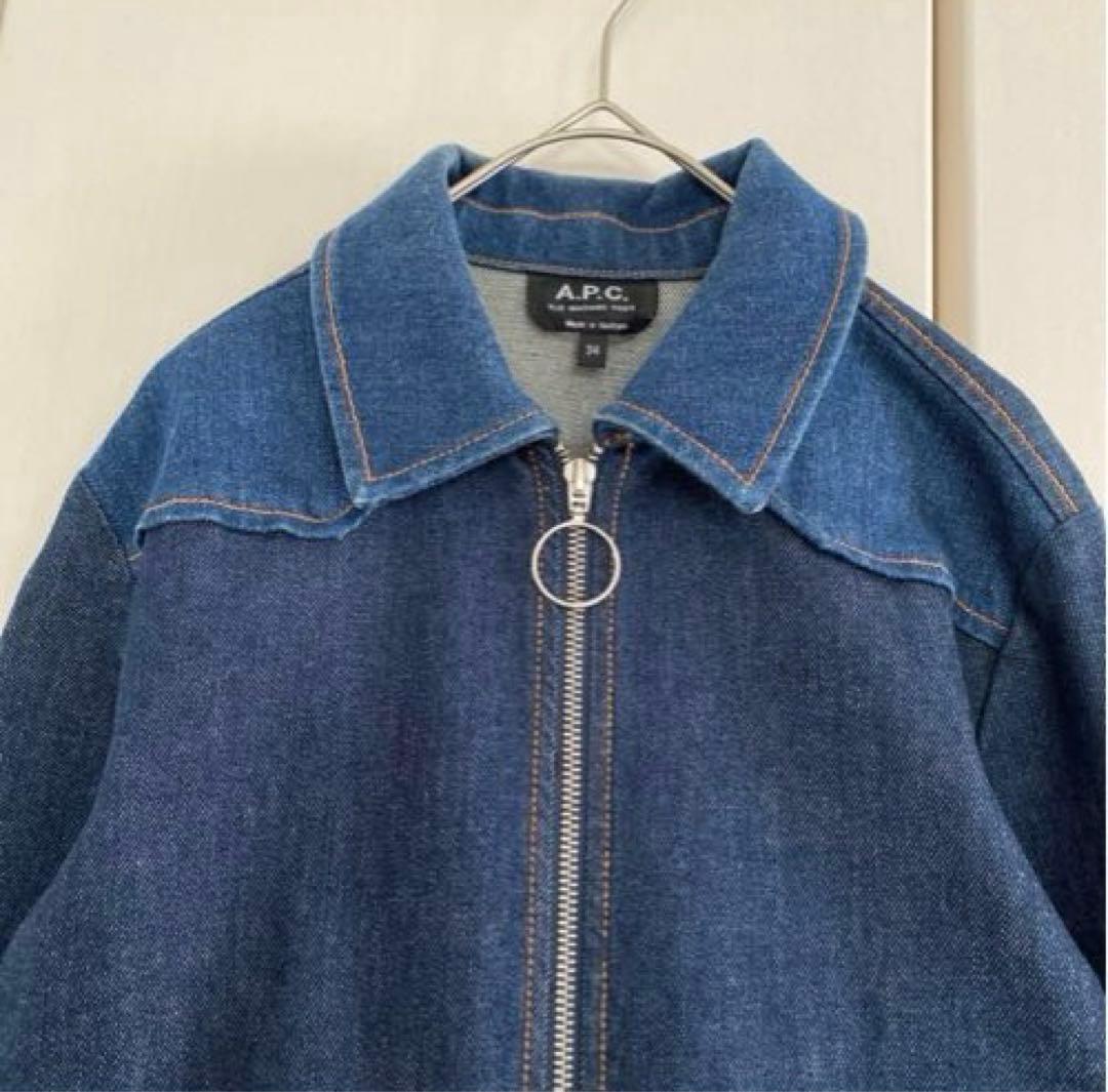美品★アーペーセー VESTE PATCH 19PC デニム ジャケット　34