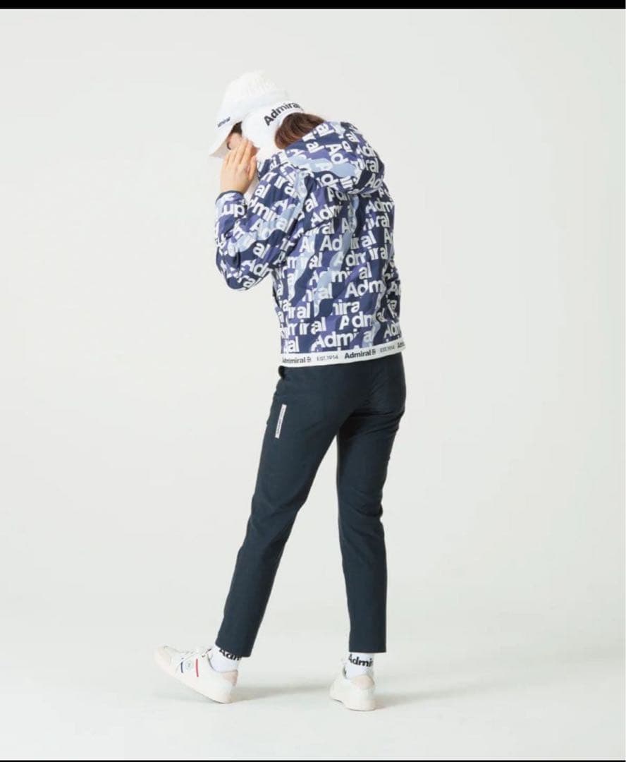 新品ADMIRAL GOLF 軽量パデッドストレッチフーデッドジャケット