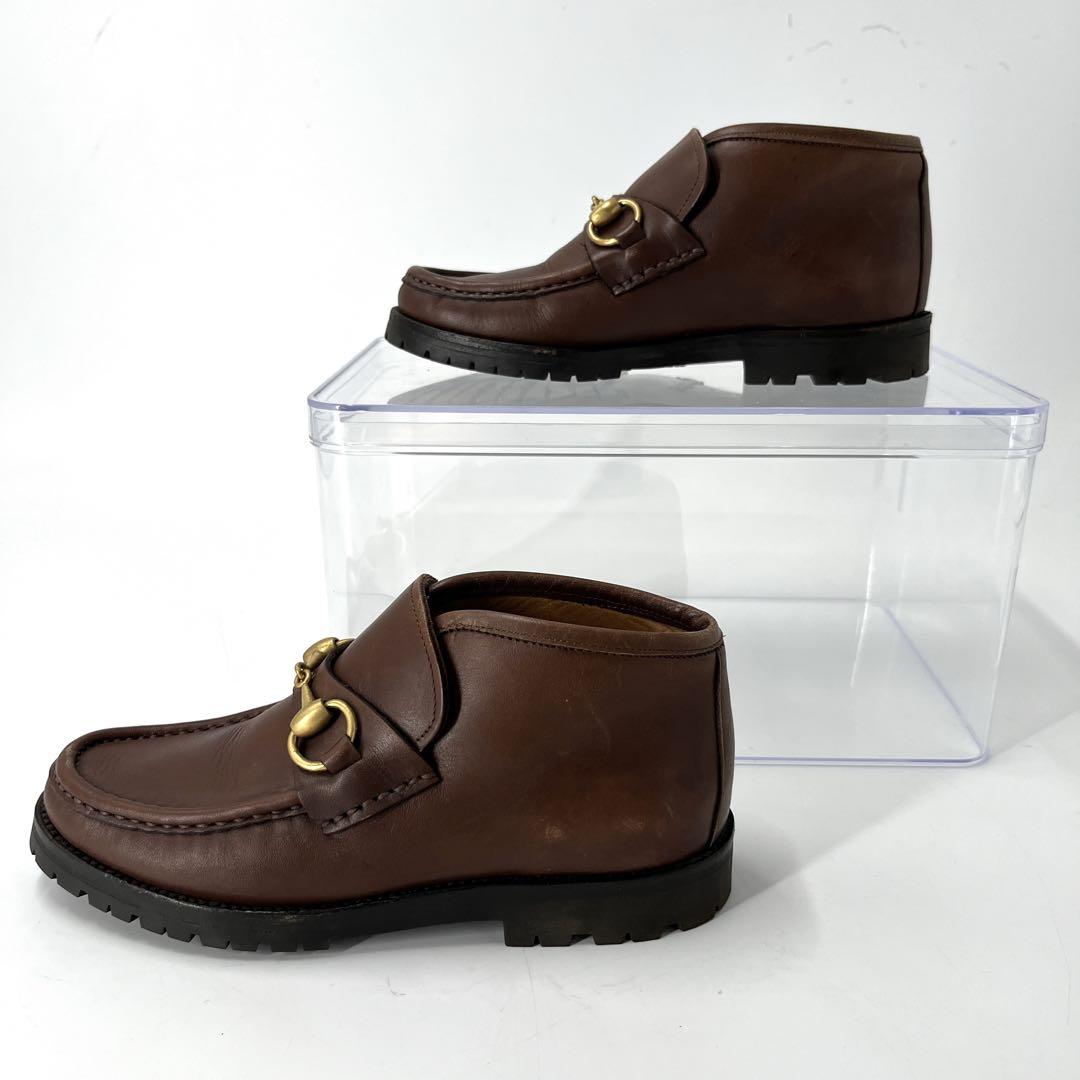 グッチ　ハイカット　ビットローファー　チャッカブーツ　ホースビット　23.5相当