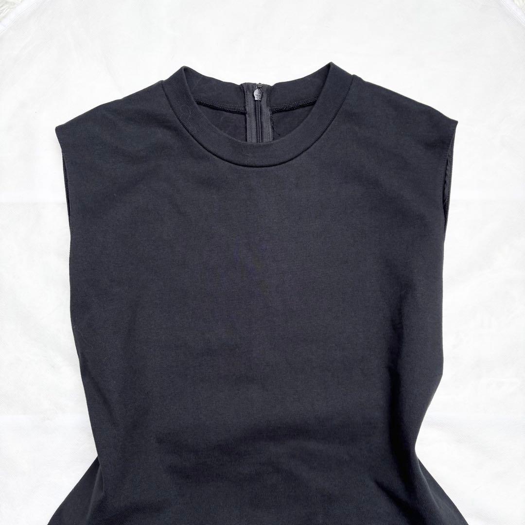 プラダ 2021 コットン リナイロン 切替ワンピース トライアングルロゴ 40