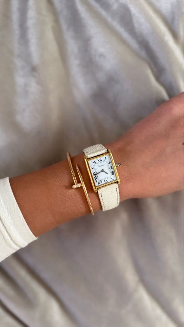 プレマストタンク　ベルト3色あり　Cartier 時計