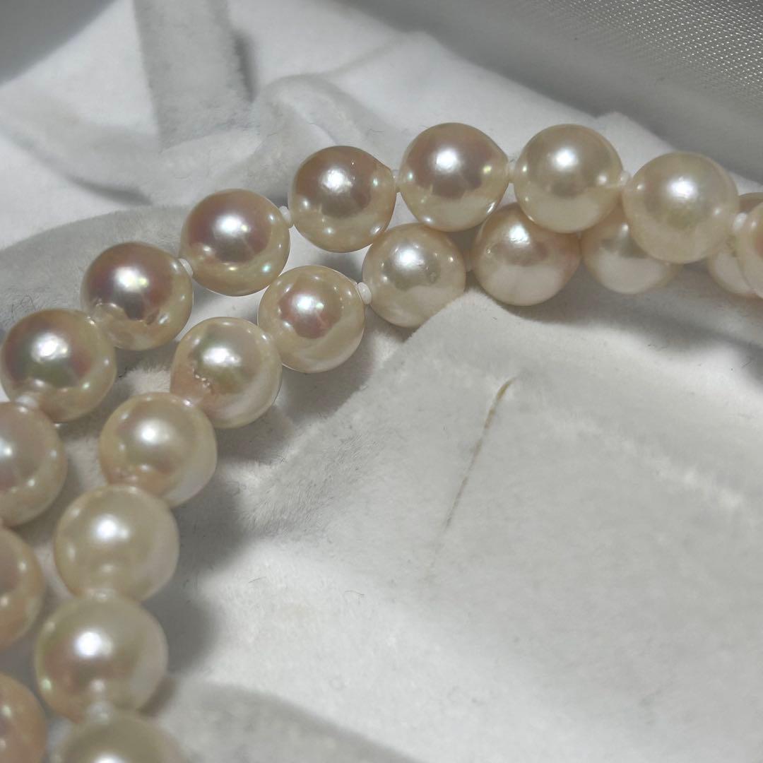 【テリ強】あこや ネックレス セミラウンド 本真珠 約8.0〜8.4mm