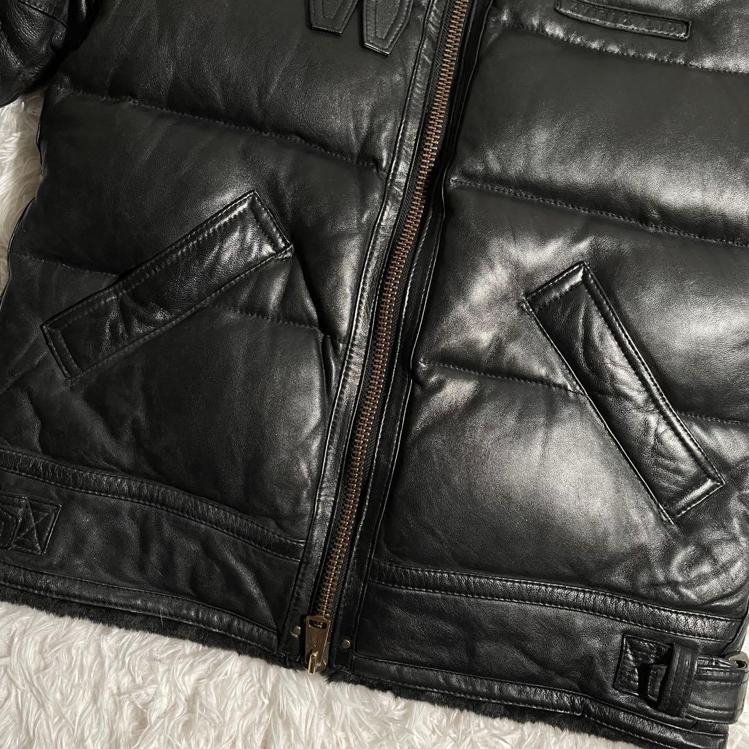 アヴィレックス レザージャケット ラムレザー ダウン B3 胸タグ 肉厚