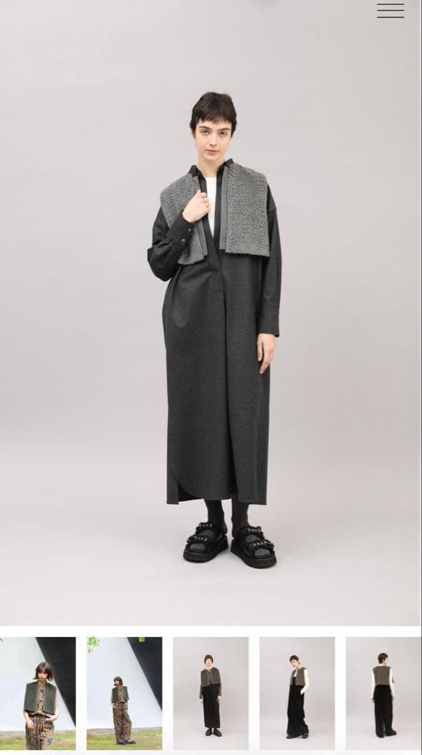 サクラ　SACRA ボア ショートベスト グレー　sacra ※8日まで値下げ