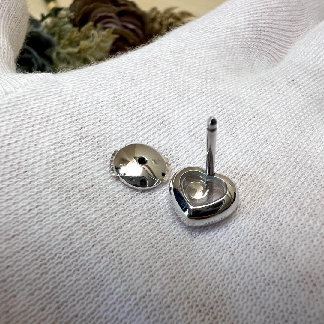 現行品 ショパール ハッピーダイヤモンド ピアス 片耳 18KWG 0.05ct