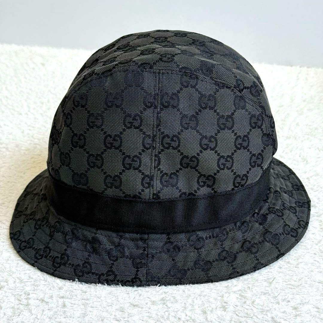 GUCCI グッチ バケットハット GGキャンバス XLサイズ ブラック