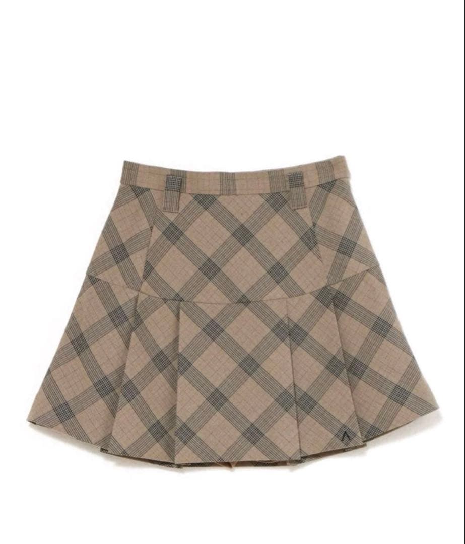 andmary Coco check mini pleats skirt 値下不