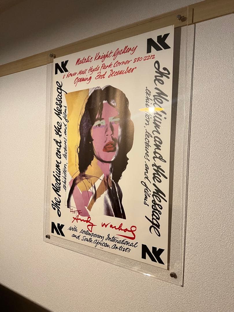 70s？ Andy Warhol Mick Jagger 展示会ポスター