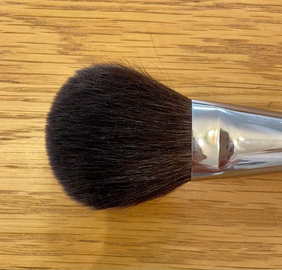 竹宝堂 熊野筆 メイクブラシ ジャンボフェイスブラシ 灰リス 丸平型