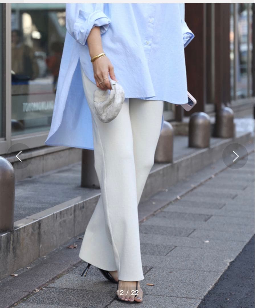 ドゥーズィエムクラスGLASSY RIB パンツ サイズ38 美品