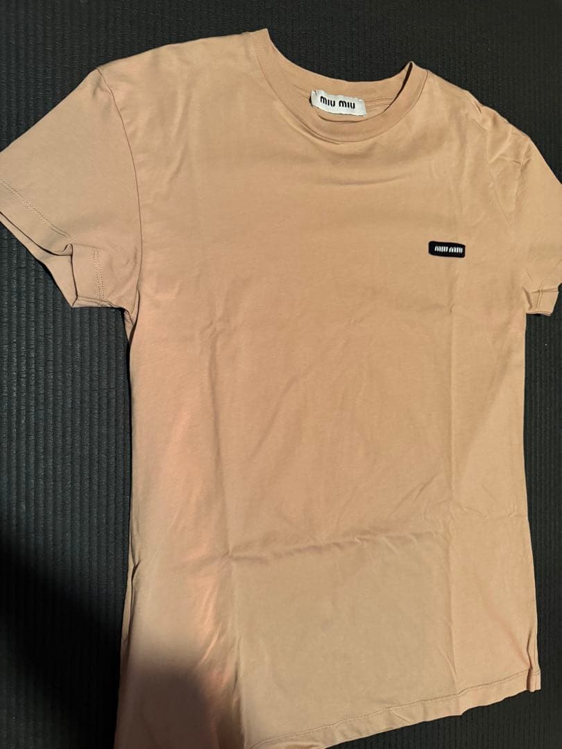 MIU MIU ジャージー　ベージュ Tシャツ XS