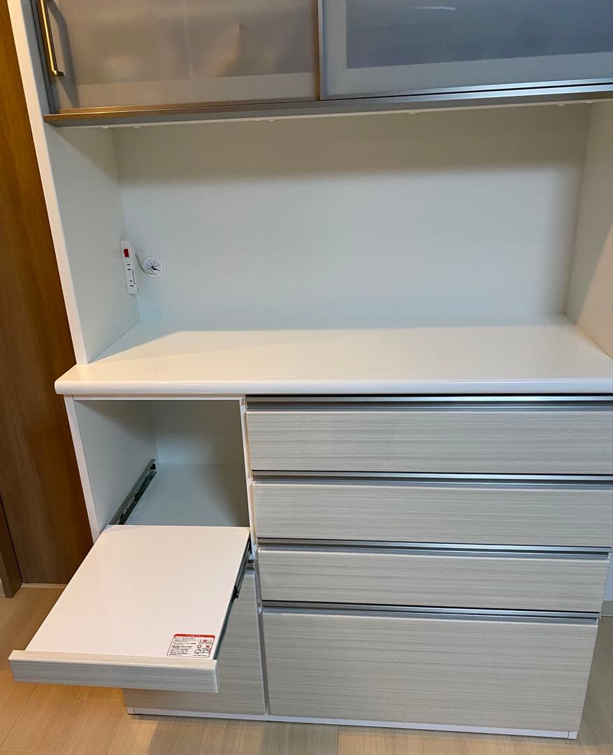 ひゆり⭐︎【ニトリ】キッチンボード ホワイト 幅120 食器棚