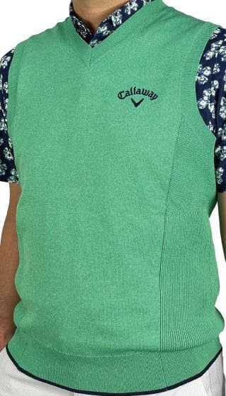 キャロウェイC23119100メンズベスト　グリーン 　Lサイズ