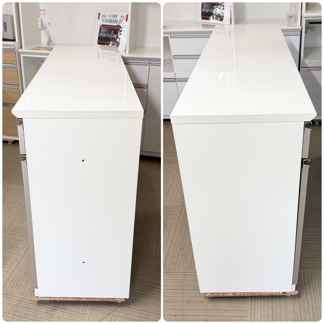 【 超美品‼️】定価22万♪ 綾野製作所 160cm幅キッチンカウンター 食器棚