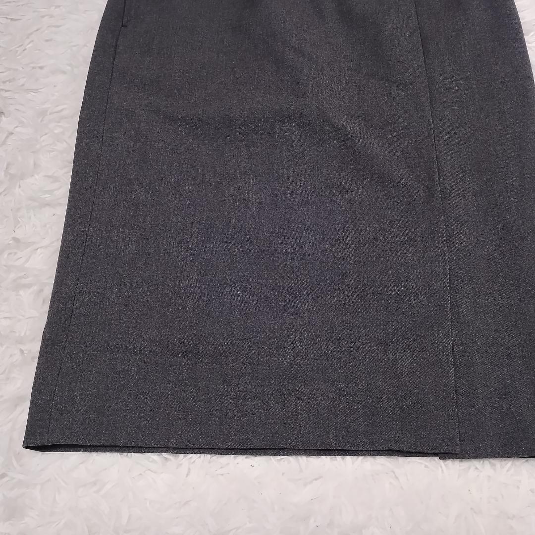 【美品】PLST セットアップ スカートスーツ 洗濯可 ウォームリザーブ グレー