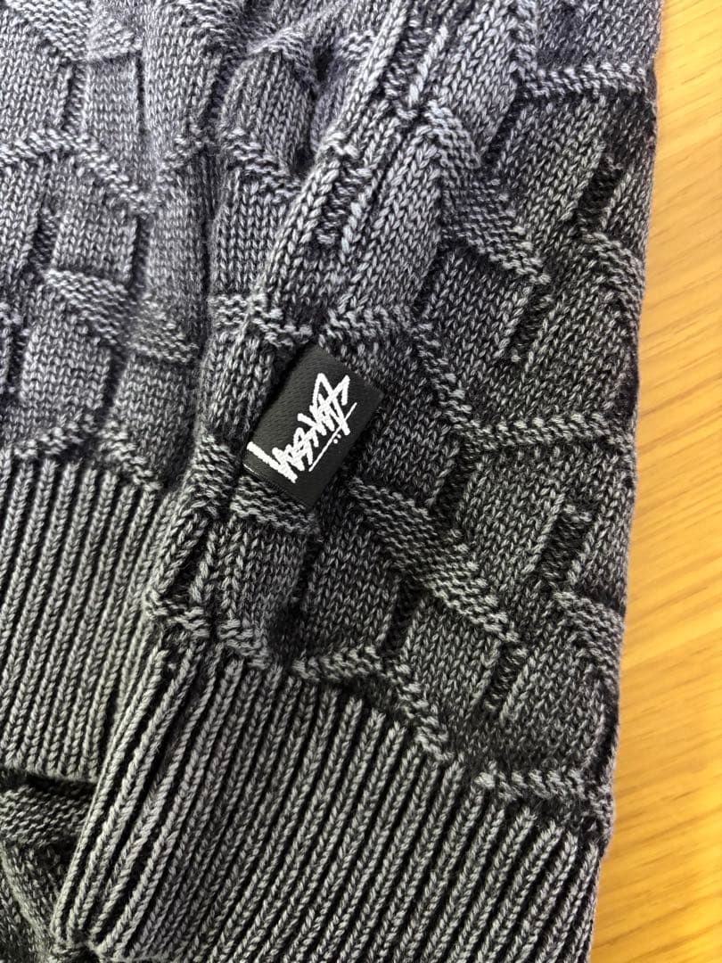 トップス STUSSY 22AW STRAND SWEATER BLACK