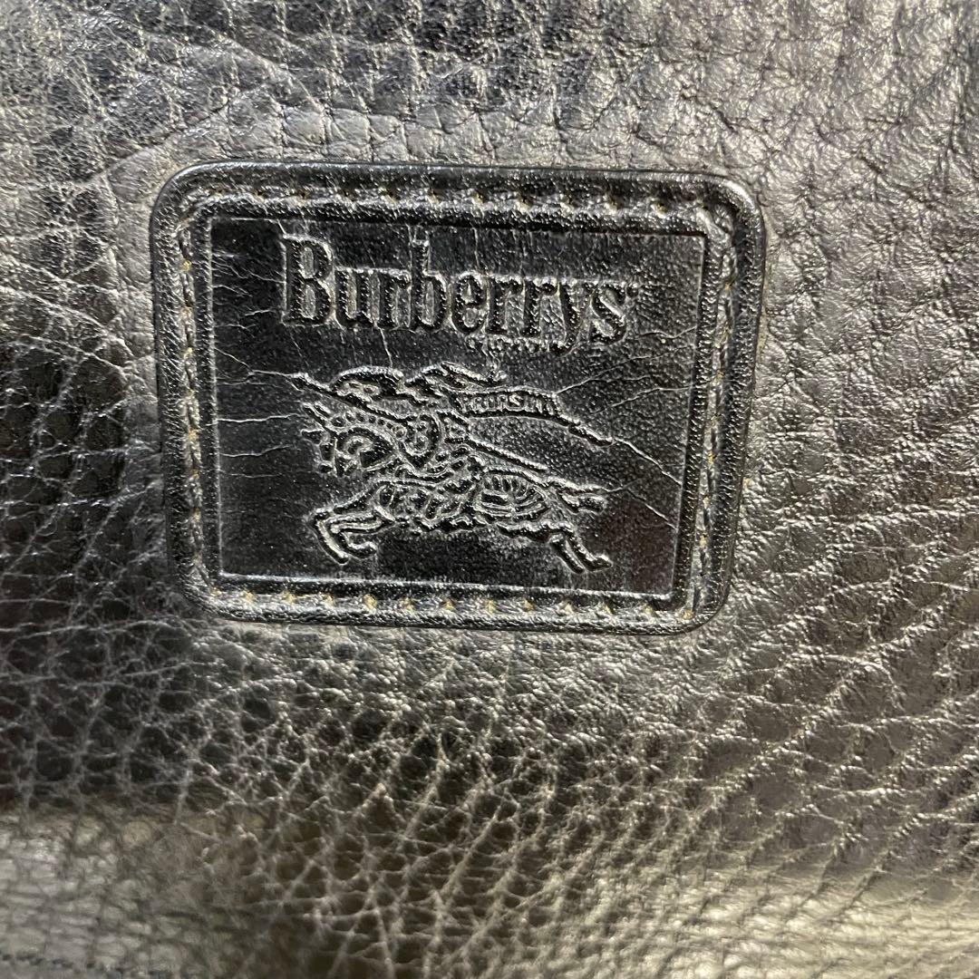 美品 バーバリー A4収納 ビジネスバッグ ブリーフケース レザー 鍵付き