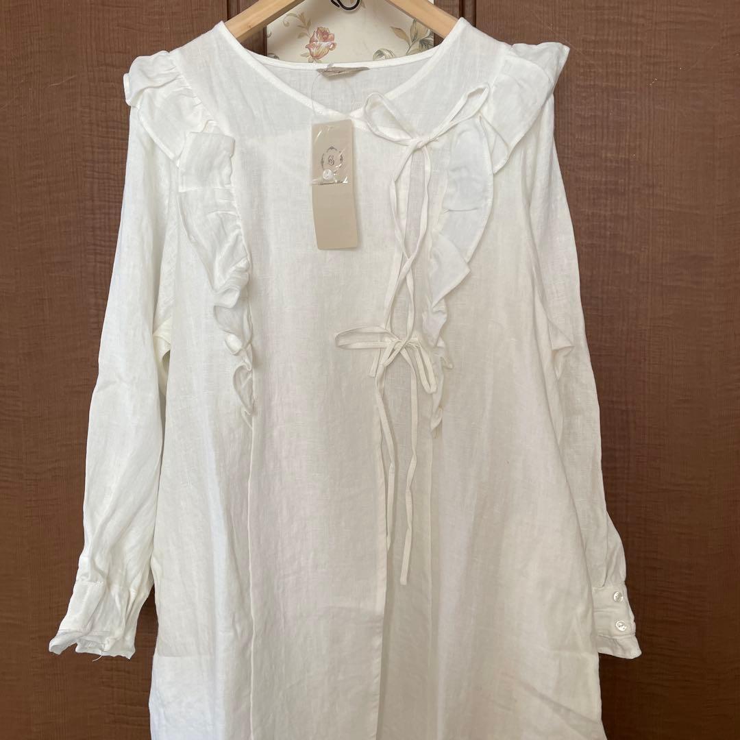 MAPLE新品サマンサモスモス立川限定アシンメトリーワンピース　オフ