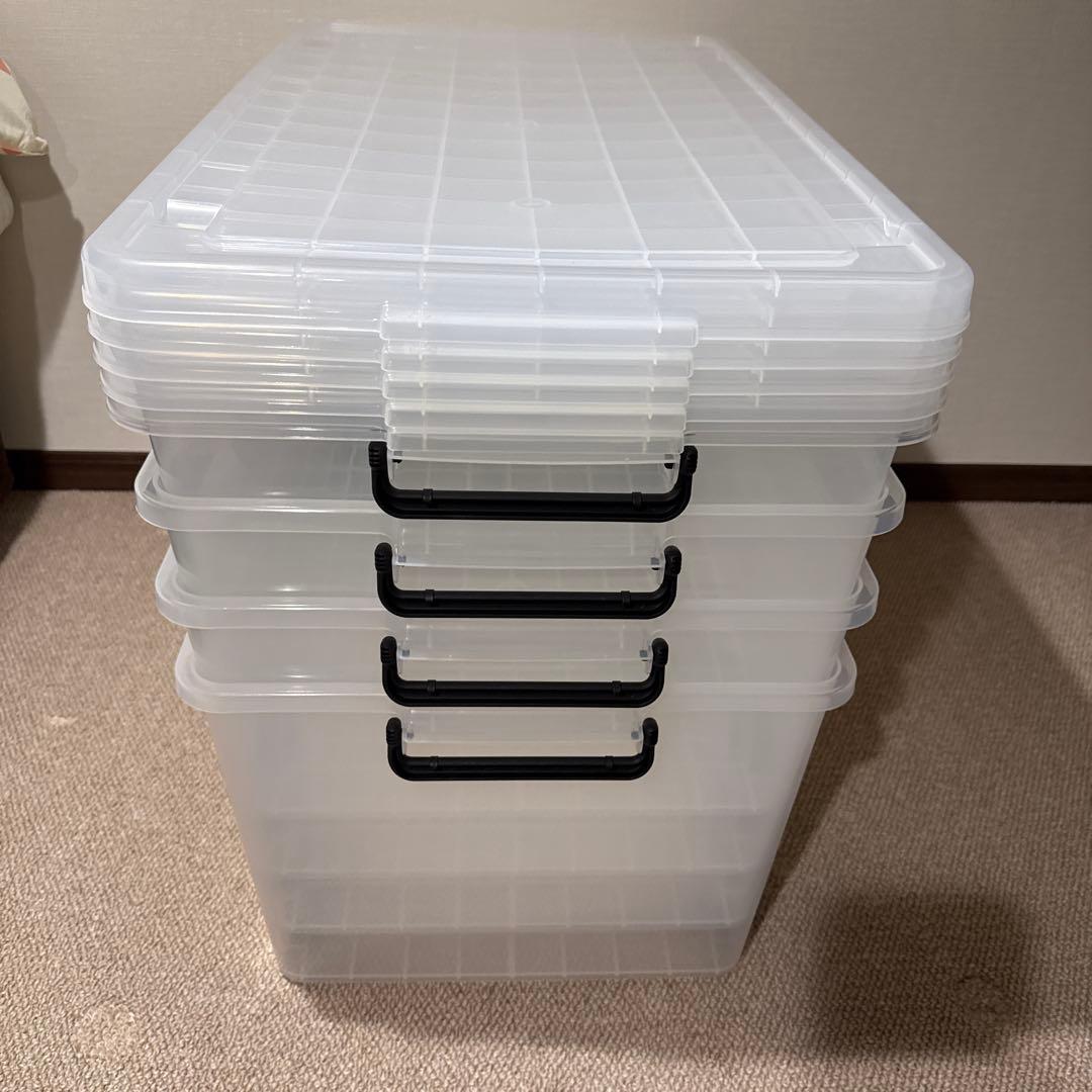 天馬　衣装ケース　キャスターとフタ付　350Lx4個