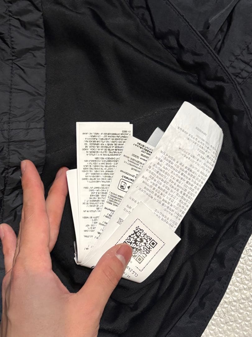 ジャケット・アウター stone  black nylon jacket