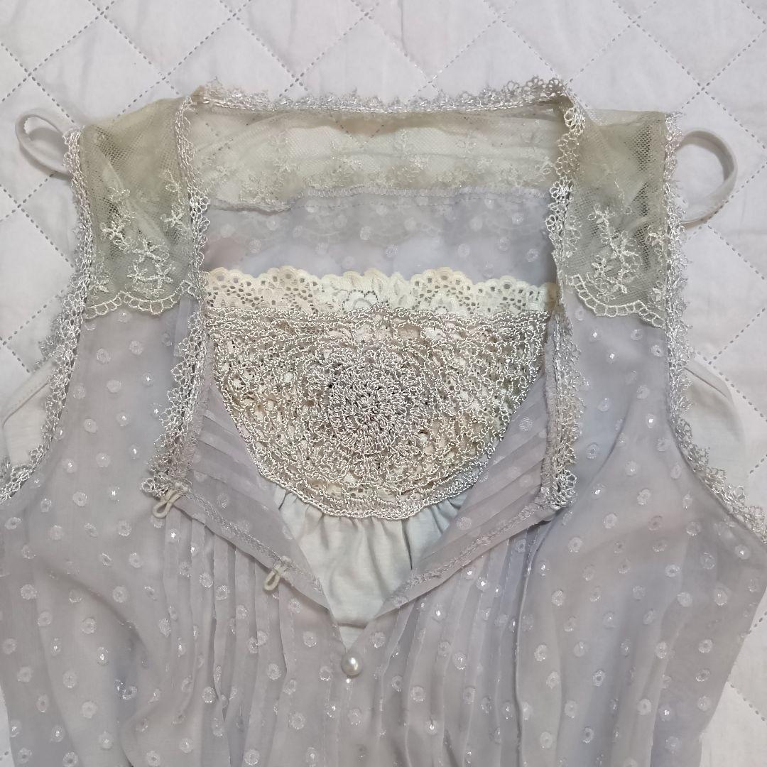 00s コケット ウィッシュコア 姫カジ ジレワンピ キャミセット レースフリル