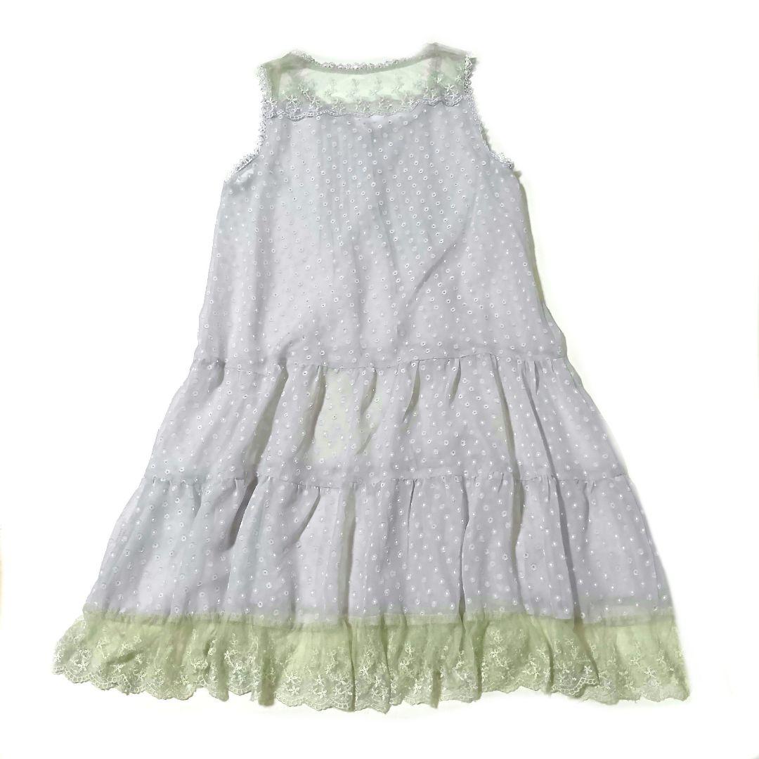 00s コケット ウィッシュコア 姫カジ ジレワンピ キャミセット レースフリル