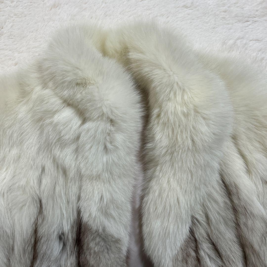 【美品】サガフォックス　リアルファーコート　ショールカラー　11/L