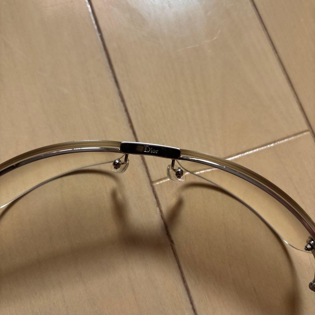 Dior シルバー リムレスサングラス