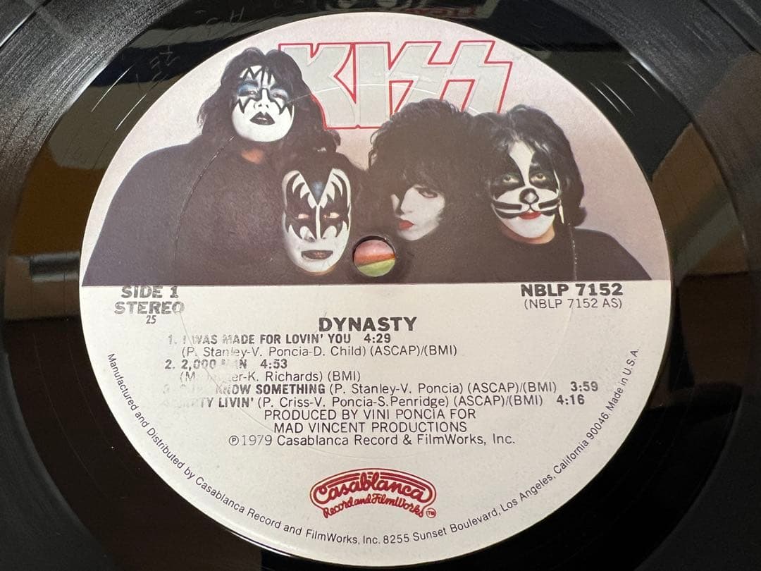 KISS Dynasty US盤 1979年 NBLP 7152 ポスター付
