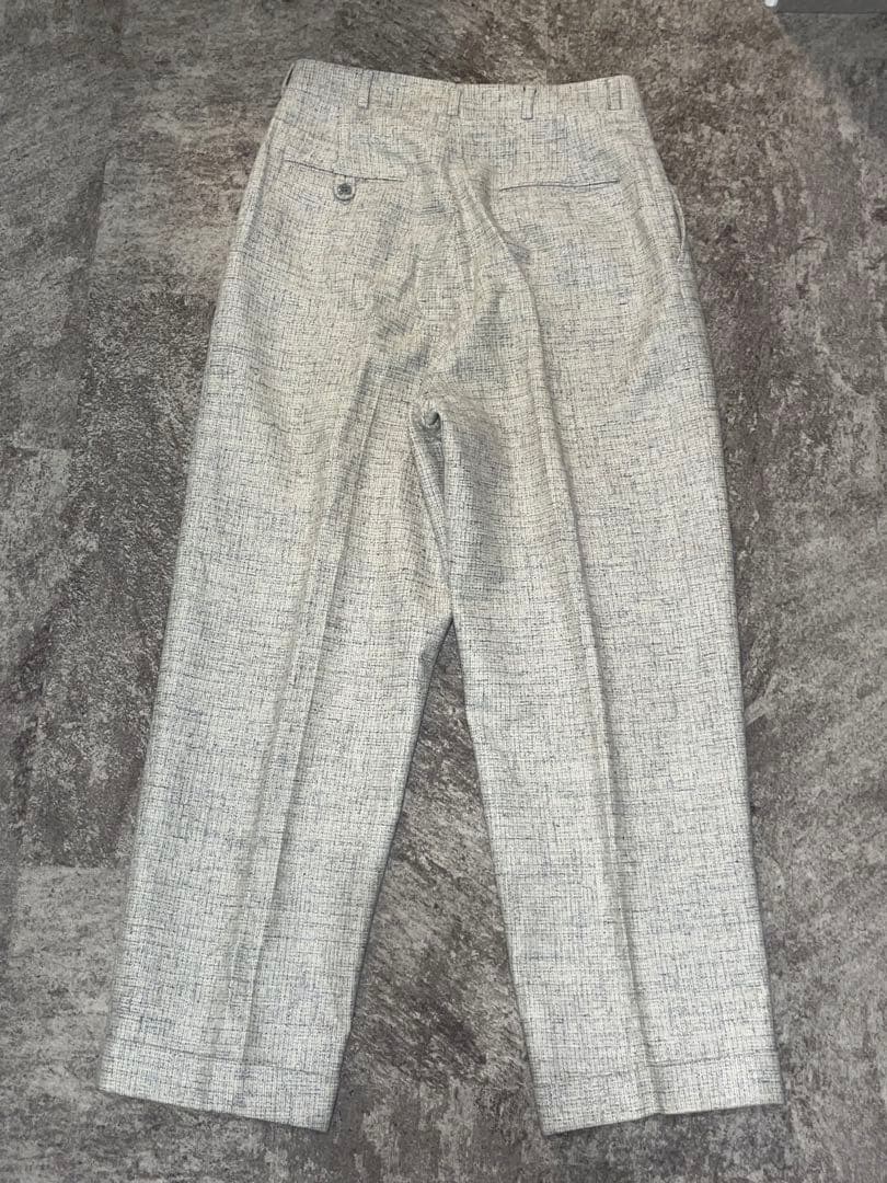 美品50sウールレーヨンスラックス　USA製　waldesジップ　両爪