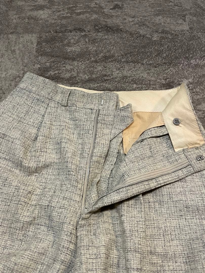 美品50sウールレーヨンスラックス　USA製　waldesジップ　両爪