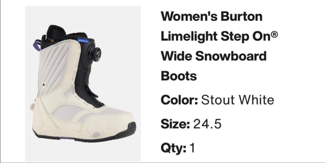 ◾️バートン◾️　StepOnブーツ　24.5センチ